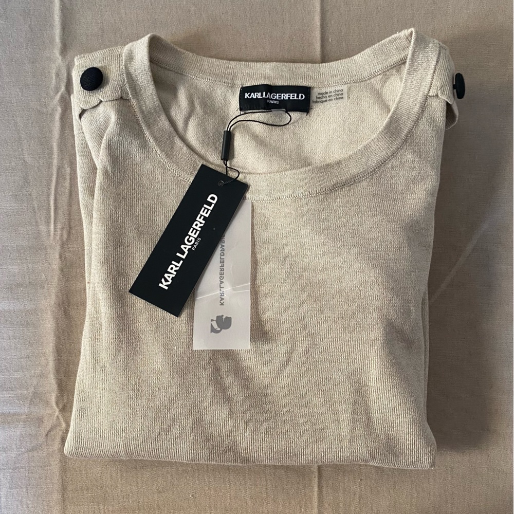 NWT Karl Lagerfeld Paris - Women’s Button-Sleeve Sweater